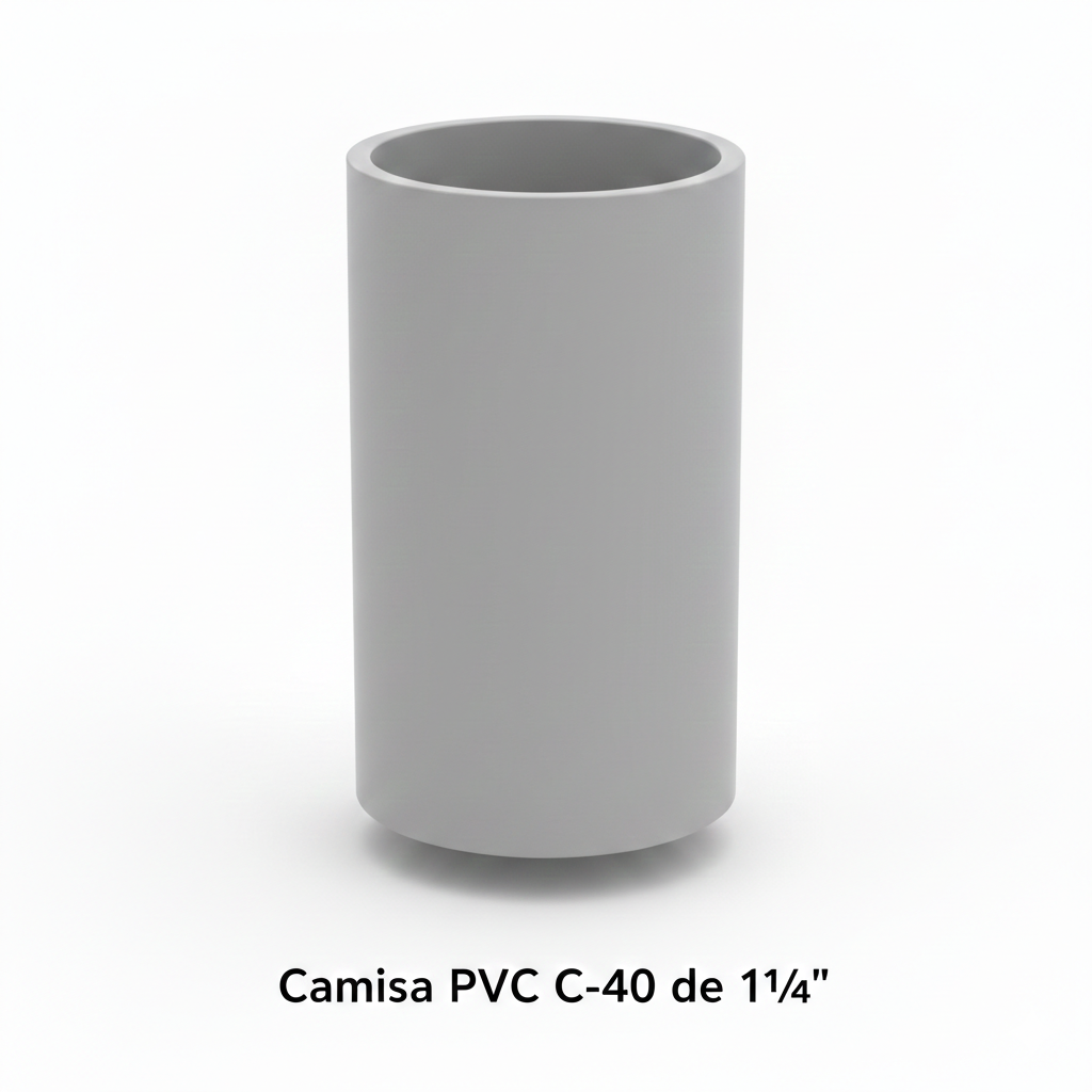camisa pvc c 40 de 1 1/4 camisa pvc c 40 de 1 1/4
