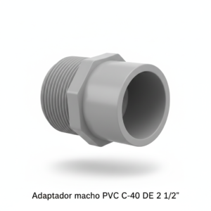 adaptador macho pvc c 40 de 2 1/2