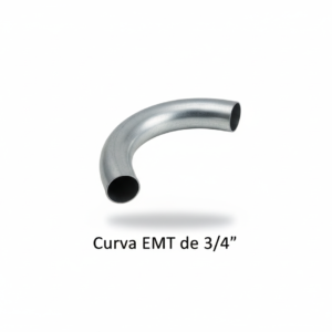 curva emt de 3/4"