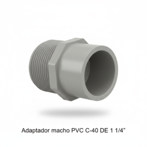 adaptador macho pvc c 40 de 1 1/4