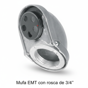 mufa emt con rosca de 3/4"