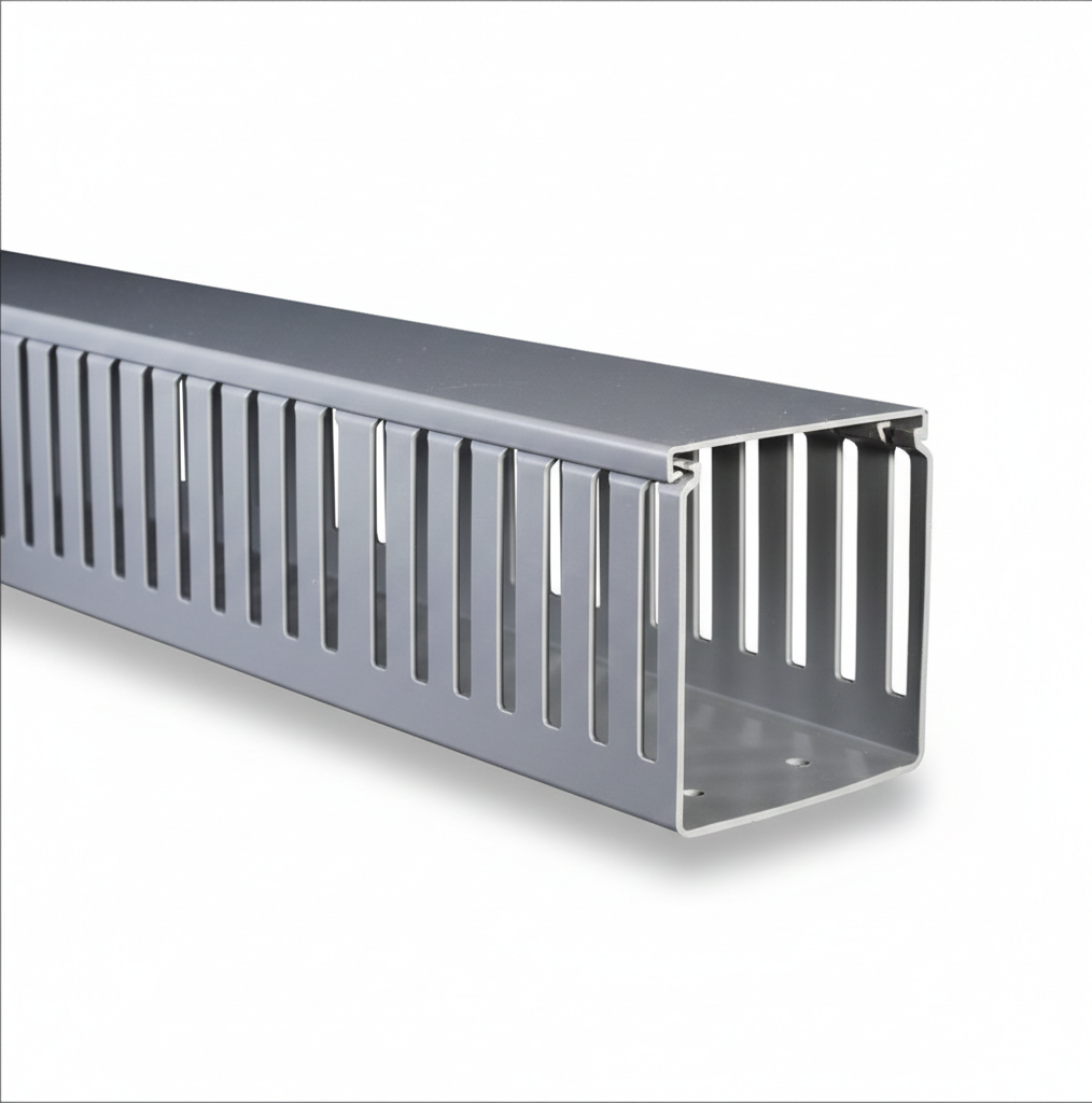 canaleta ranurada gris 60mmx40mm canaleta ranurada gris 60mmx40mm