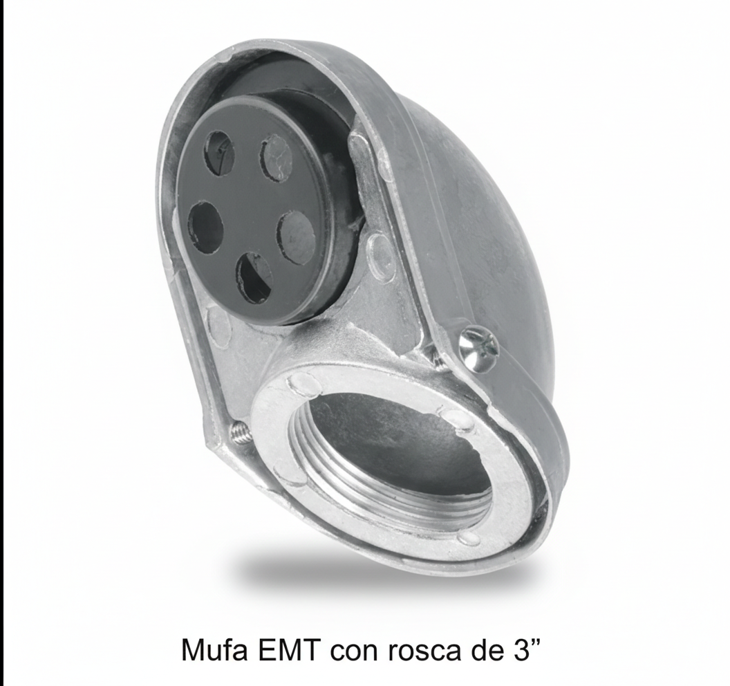 mufa emt con rosca de 3" mufa emt con rosca de 3"