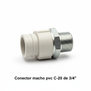 conector macho pvc c 20 de 3/4