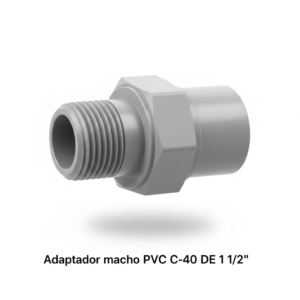 adaptador macho pvc c 40 de 1 1/2