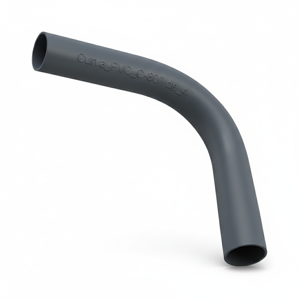 curva pvc c 80 de 4" curva pvc c 80 de 4"