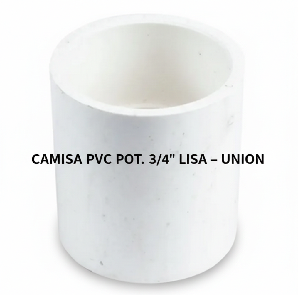 camisa pvc pot.3/4 lisa (union) camisa pvc pot.3/4 lisa (union)