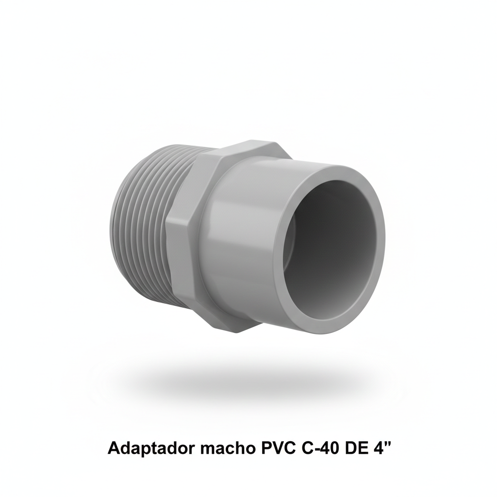 adaptador macho pvc c 40 de 4 adaptador macho pvc c 40 de 4