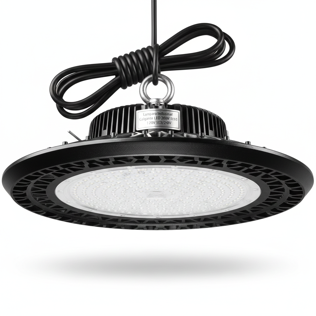 lampara industrial colgante led 200w 120/240v lampara industrial colgante led 200w 120/240v