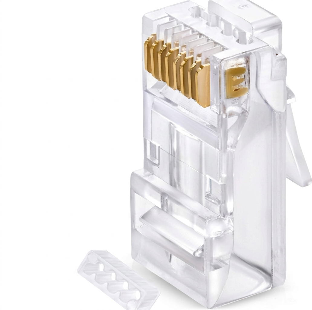conector rj45, cat6, con guia, 23 24 awg conector rj45, cat6, con guia, 23 24 awg